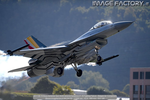 2017-09-16 Base Aerienne Sion 0429 General Dynamics F-16 Fighting Falcon - Belgian Air Component